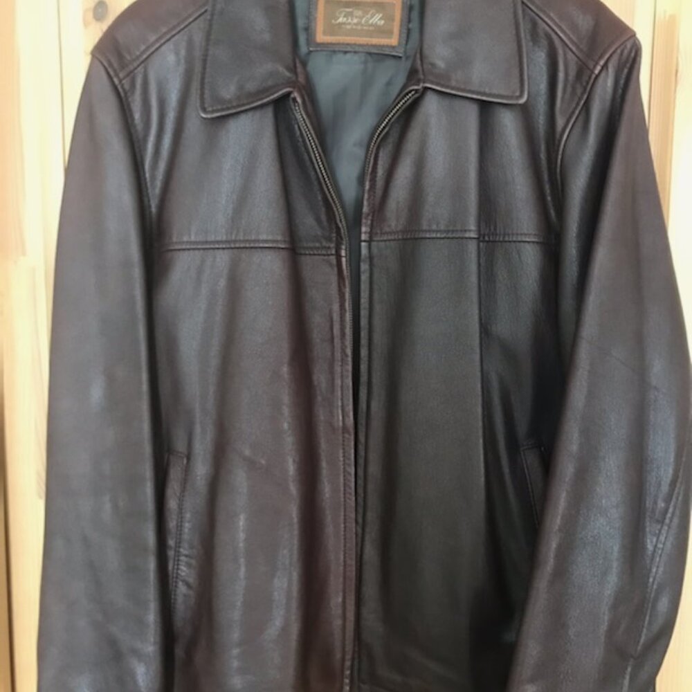 Tasso Elba Genuine Leather Formal Jacket